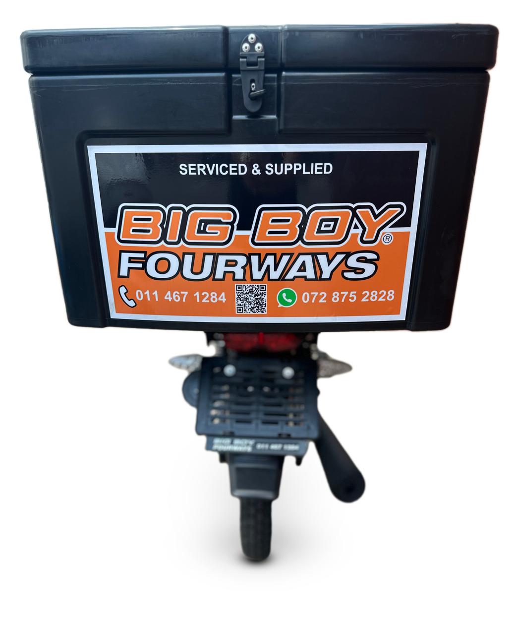 Large approved top box with branding
